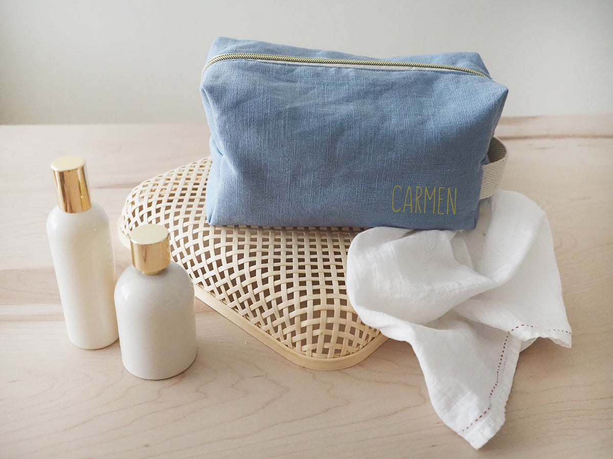 Neceser de lino personalizado