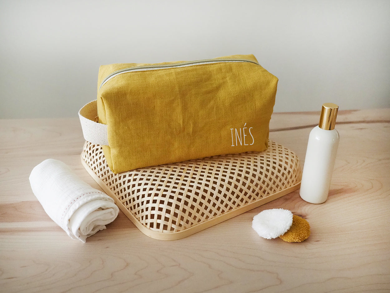 Neceser de lino personalizado