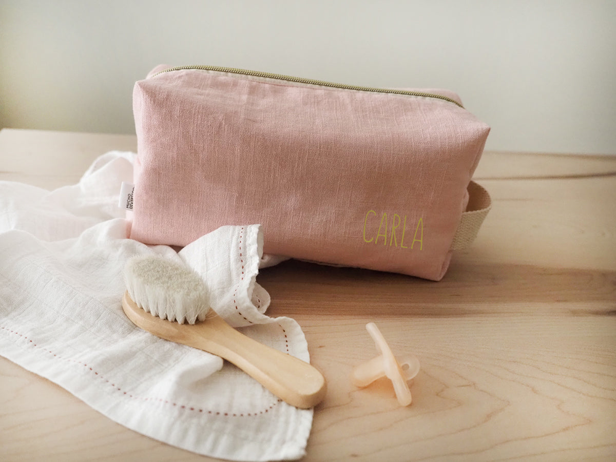 Neceser de lino personalizado