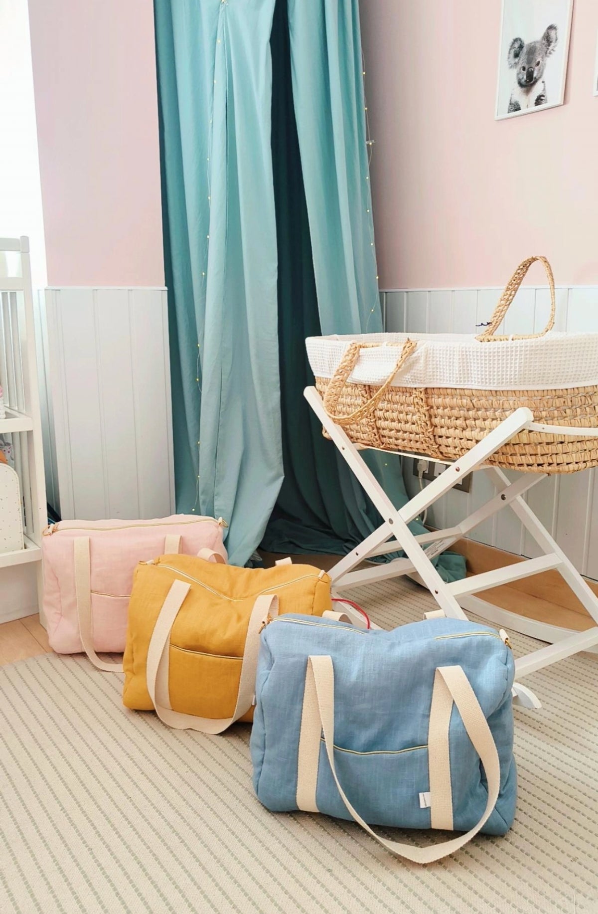 Bolsa de maternidad de lino